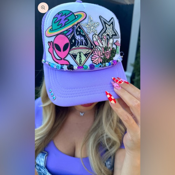 Dinos in Space Trucker Hat - Picture 1 of 4